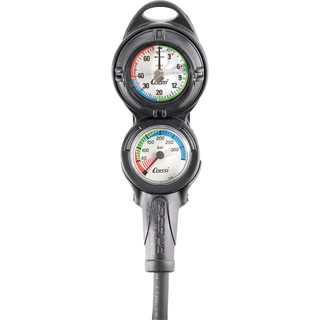 เกจ์วัดแรงดันและความลึก มาตรวัดแรงดันและความลึก อุปกรณ์ดำน้ำ CRESSI CONSOLE PD2 PRESSURE+DEPTH GAUGE M/BAR