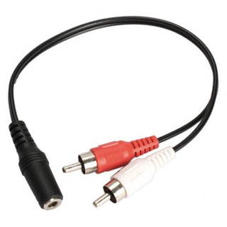 Universal 3.5mm Stereo Audio Female Jack to 2 RCA Male Socket to Headphone 3.5 Y Adapter Cable