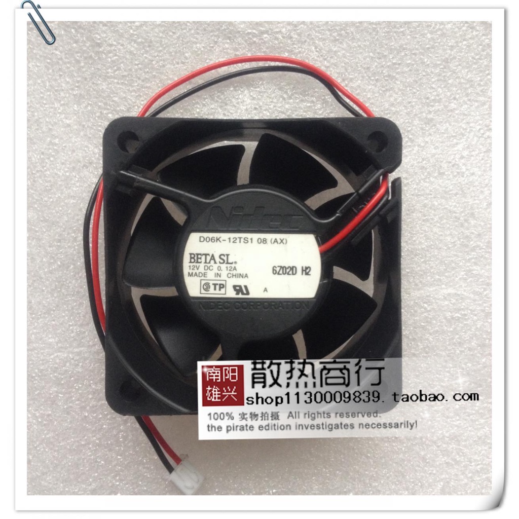 Nidec D06K-12TS1 08B 12V 0.12A พัดลมอินเวอร์เตอร์พัดลมระบายความร้อน