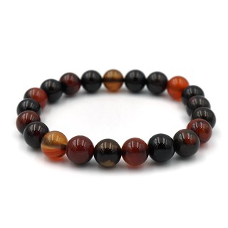 CARNELIAN หินคาร์เนเลี่ยน โทนเข้ม ขนาด 8 มม. สร้อยข้อมือหินแท้ by siamonlineshop