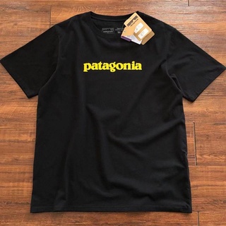 เสื้อยืดแขนสั้น คอกลม ผ้าฝ้ายแท้ พิมพ์ลายตัวอักษร Patagonia Patagonia ทรงหลวม แฟชั่นฤดูร้อน สําหรับผู้ชาย และผู้หญิง