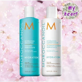 Moroccanoil Hydrating Shampoo/Conditioner 250 ml แชมพู ครีมนวด เพิ่มความชุ่มชื้นสำหรับผมแห้ง ขาดการบำรุง