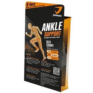 JASON เจสัน ANKLE SUPPORT X-Hero Black ผ้าซัพพอร์ต ข้อเท้า Size S-L10JS00120