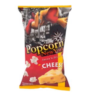 ป๊อปคอร์นนิวยอร์กข้าวโพดคั่วรสชีส 60กรัม Popcorn New York Cheese Flavor 60g.ขนมขบเคี้ยวอบกรอบ อาหารว่าง ทานเล่น