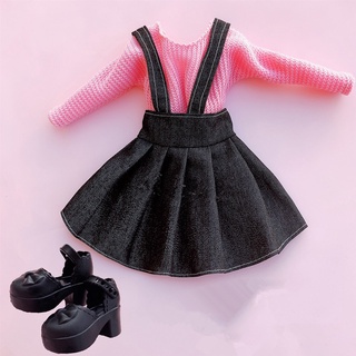 ชุดเสื้อกันหนาว กระโปรงยีน ขนาด 60 ซม. สําหรับตุ๊กตา 1/3 Bjd