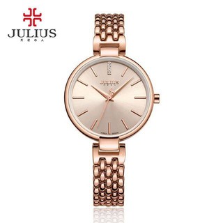 JULIUS WATCH JA960 สีโรสโกลด์ (ROSEGOLD) นาฬิกาข้อมือผู้หญิง แบรนด์เกาหลี แฟชั่นฮิตของแท้ สายสแตนเลส