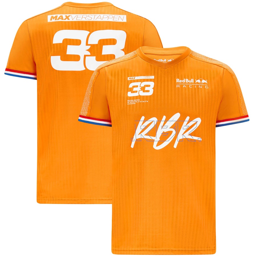 2022 ฤดูร้อน Red Bull Red Bull Racingf1 เสื้อยืด Fleet Edition ชุดแข่งการแข่งขันการทํางานสามารถปรับแ