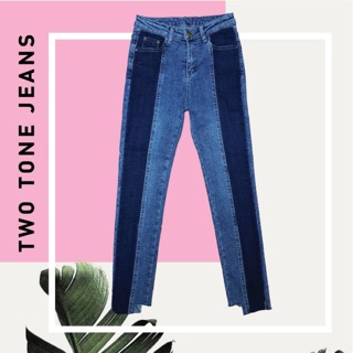 Two tone skinny jeans