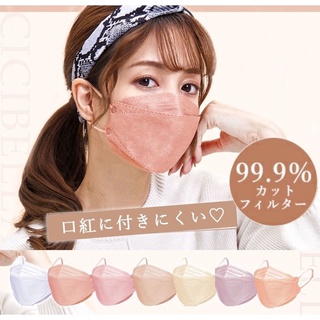 [ลดเพิ่มพิเศษ‼] Cicibella Mask แบบ 3D (ทรง KF94) หนา 4 ชั้น หน้ากากอนามัยจากญี่ปุ่น รุ่นหูสี