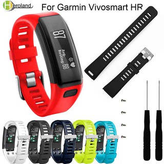 นาฬิกาข้อมือสายนาฬิกาข้อมือซิลิโคนสําหรับ Garmin Vivosmart Hr