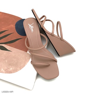 HaloBangkok รองเท้า Wedge Shoe หนังไมโครไฟเบอร์ รุ่น LA35024
