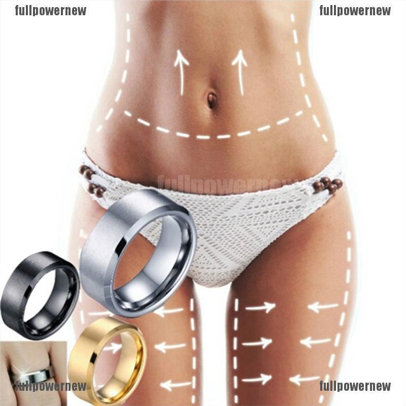 FP✿Stainless Steel Healthcare Weight Loss Magnetic Stimulating Ring Therapy Jewe