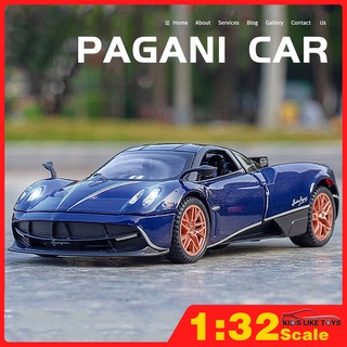 Klt 1: 32 Pagani มังกรจีน Huayra รถของเล่นโมเดลโลหะผสม Diecast รถของเล่นสําหรับเด็ก, เด็กผู้ชายของเล่นรถบรรทุกอัตโนมัติยานพาหนะเสียงและแสงของเล่น