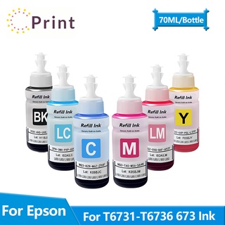 Epson 673 หมึกหกสี 6 สี  L801 L805 L810 L1800 T6741 L850 พร้อมหมึกเพิ่มเติม epson 673 เครื่องพิมพ์สีด