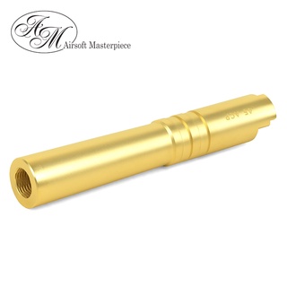 Airsoft Masterpiece .45 ACP STEEL Threaded Fix Outer Barrel for Hi-CAPA 4.3 (Gold)