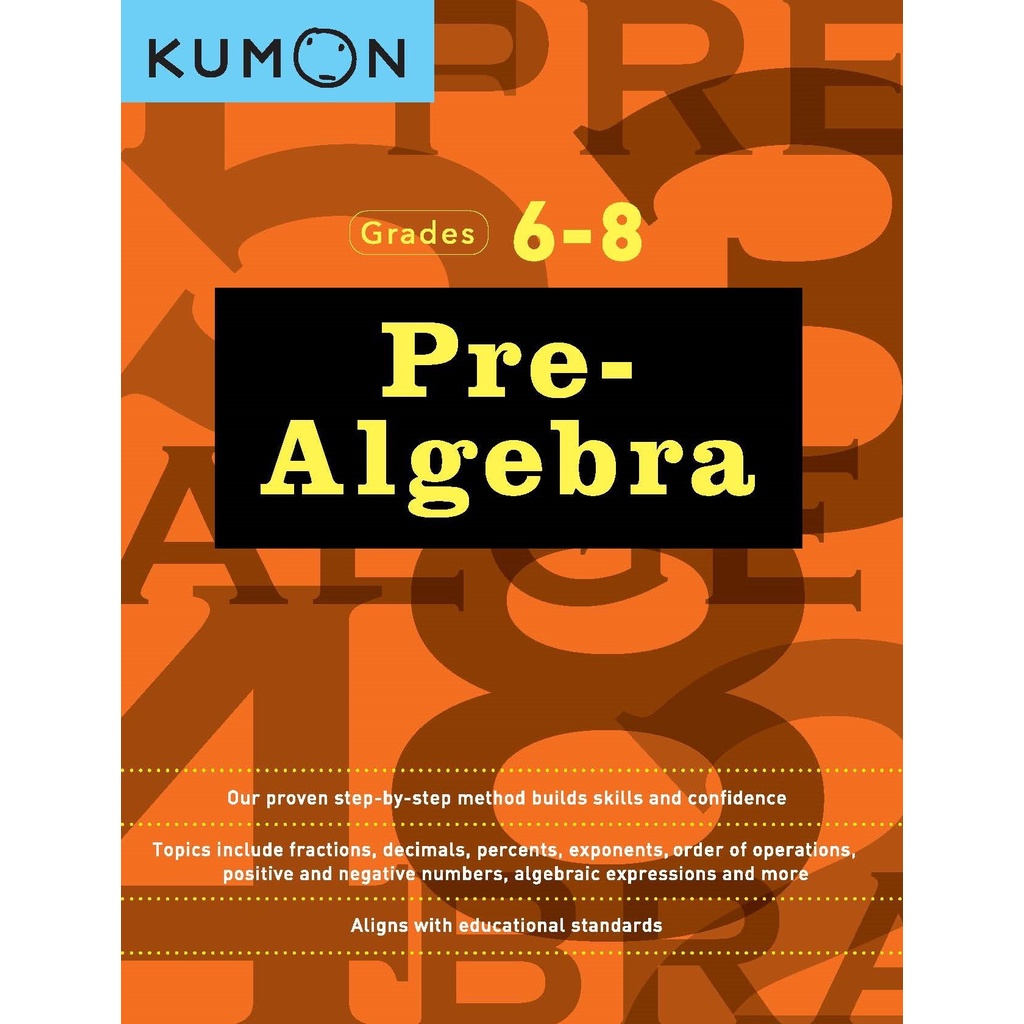 Pre-Algebra Grades 6-8 : Workbook 1 and 2 (Kumon Math Workbooks) (CSM Workbook) English book ใหม่ส่ง