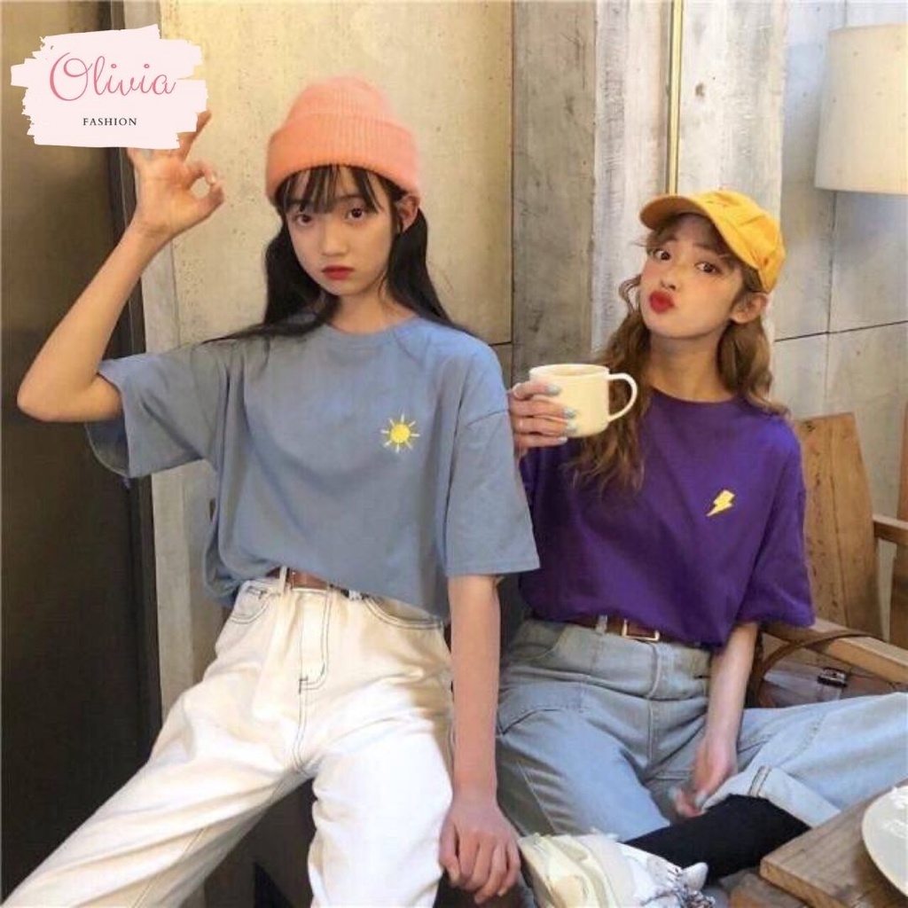 Olivia เสื้อยืด Day & Night สวมใส่สบาย ผ้านิ่ม พร้อมส่ง #9012