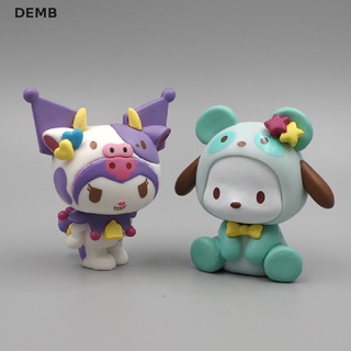 Demb ใหม่ ตุ๊กตาฟิกเกอร์ My Melody Kuromi KT Cat Pochacco DIY สําหรับตกแต่งเค้กวันเกิด