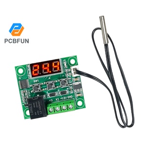 Pcbfun W1209 DC-12V LED เทอร์โมสตัท สวิตช์ควบคุมอุณหภูมิ เครื่องวัดอุณหภูมิ