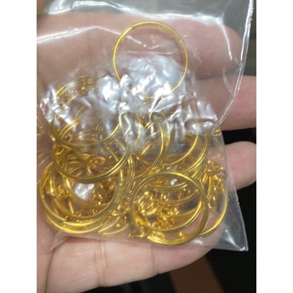 ห่วง กลม พวงกุญแจ สีทอง ครบชุด 50 ห่วงต่อ 1 ห่อ 2 ซม.