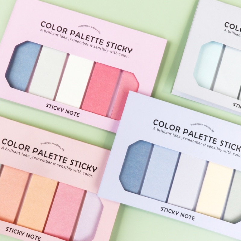 <พร้อมส่ง>  พาเลทโน๊ตแบบกาว Color Pallate Sticky Note มี 8โทนสี โพอิท, เครื่องเขียน, กระดาษโน๊ต