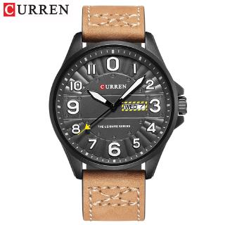 New CURREN Sport Quartz Watch Waterproof Mens Watches Top Brand Luxury Genuine Leather Date Week Clock masculino