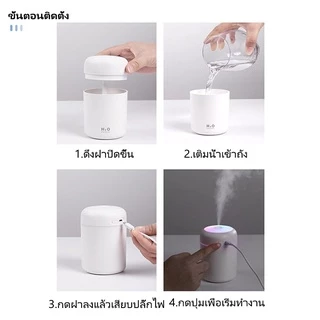 (👍สินค้าใหม่ปี 2026) เครื่องทำความชื้น 300ml และพ่นอโรม่าเพิ่มความชื้น มีไฟหลากสี🌈