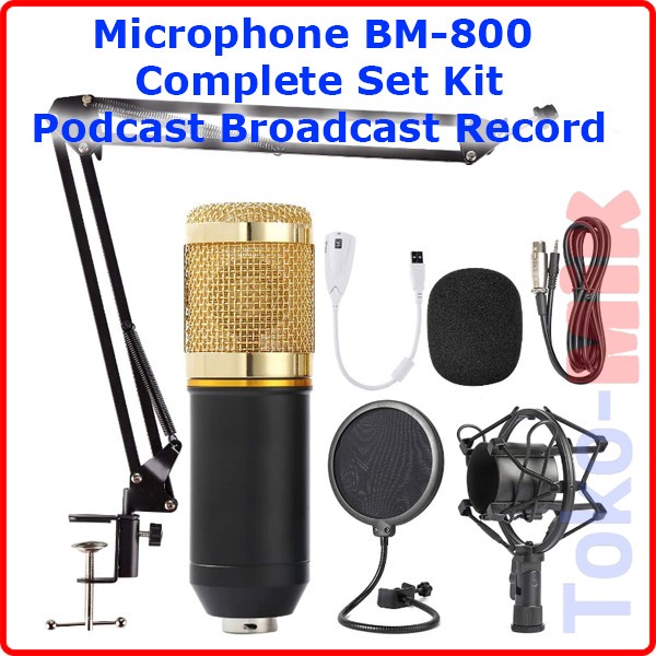 BM-800 CONDENSER MICROPHONE MIC CONDENSER KIT SET BM 800