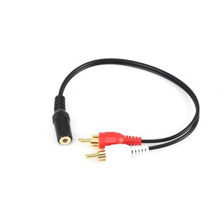 II Gold plated 3.5 mm Female to 2 RCA Male Stereo Audio Y สายเคเบิ้ลอะแดปเตอร์