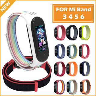 Xiaomi Mi Band 3 / 4 Mi Band 5 / 6 สายรัด ไนล่อนแบบนุ่มสําหรับเปลี่ยน สายรัดข้อมือ[พร้อมส่ง]