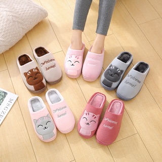 *รองเท้าสลิปเปอร์ Slipper รองเท้าใส่ในบ้านลายแมวเหมียว