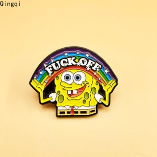 เข็มกลัด รูปการ์ตูน Spongebob Enamel Pin Grin Smiling Rainbow Star น่ารัก สร้างสรรค์ สําหรับของขวัญ