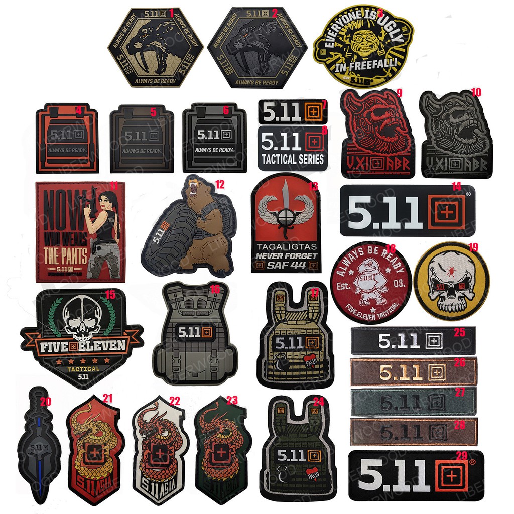 3D ทหารเย็บปักถักร้อย 511 Patch PVC ป้ายทหารและยุทธวิธี Army Morale Patch สติกเกอร์ยุทธวิธีสําหรับผ้