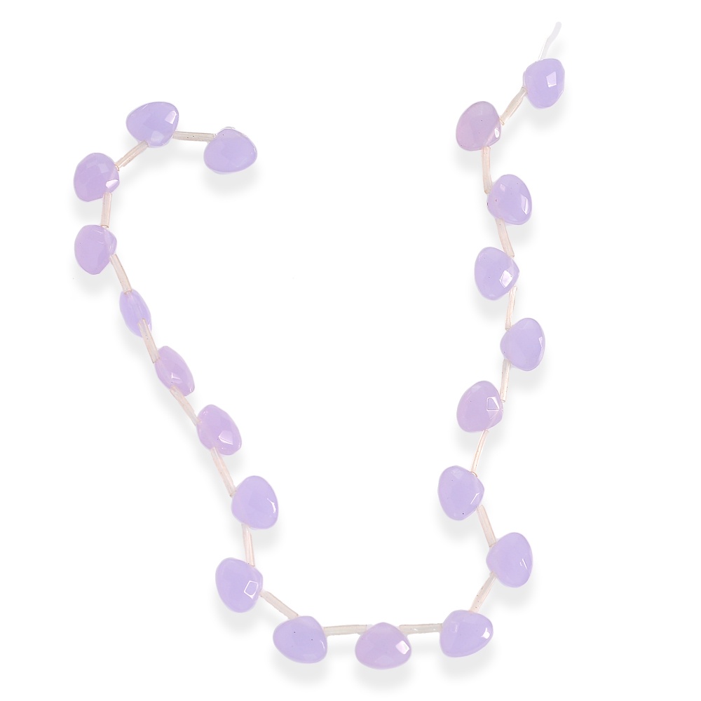 ลูกปัดคริสตัลรูปทรงหยดน้ำแบนเจียรเหลี่ยมสีลาเวนเดอร์ (Lavender Crystal) TFLFA 10x12 mm