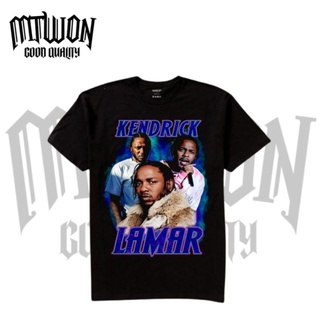 คอตต้อนคอกลมเสื้อยืดแขนสั้น ผ้าฝ้าย โอเวอร์ไซซ์ ลาย KENDRICK LAMAR rap bootleg DAMN สีดํา สไตล์วินเทจ สําหรับผู้ชาย และผ