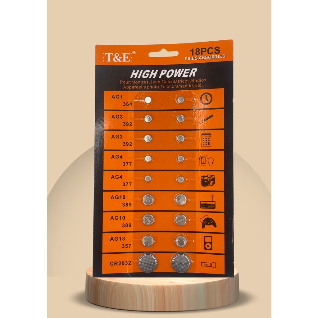 FUDE329 ถ่านกระดุม ถ่านกลม แบตกระดุม ถ่านกระดุมเล็ก AG1 AG3 AG4 AG10 AG13 CR3032 3v Button battery 1