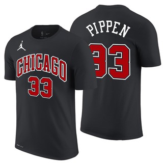 Nike เสื้อยืดบาสเก็ตบอล พิมพ์ลาย NBA Gametime Chicago BULLS No. 33 ลูกบิดสก็อตตี้