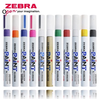 ZEBRA Paint Marker ปากกาเพ้นท์ MOP-200 (ขายเป็นกล่อง 10 ด้าม) คละสีได้