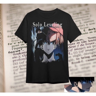 T-shirt  เสื้อยืด พิมพ์ลายอนิเมะ Solo Leveling Manga K-Manhwa สําหรับผู้ชาย และผู้หญิงS-5XL