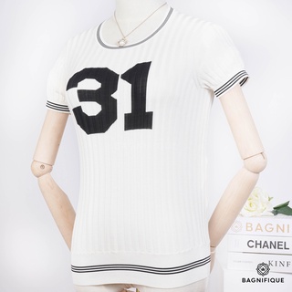 CHANEL T-SHIRT WHITE NO.31 SIZE 34