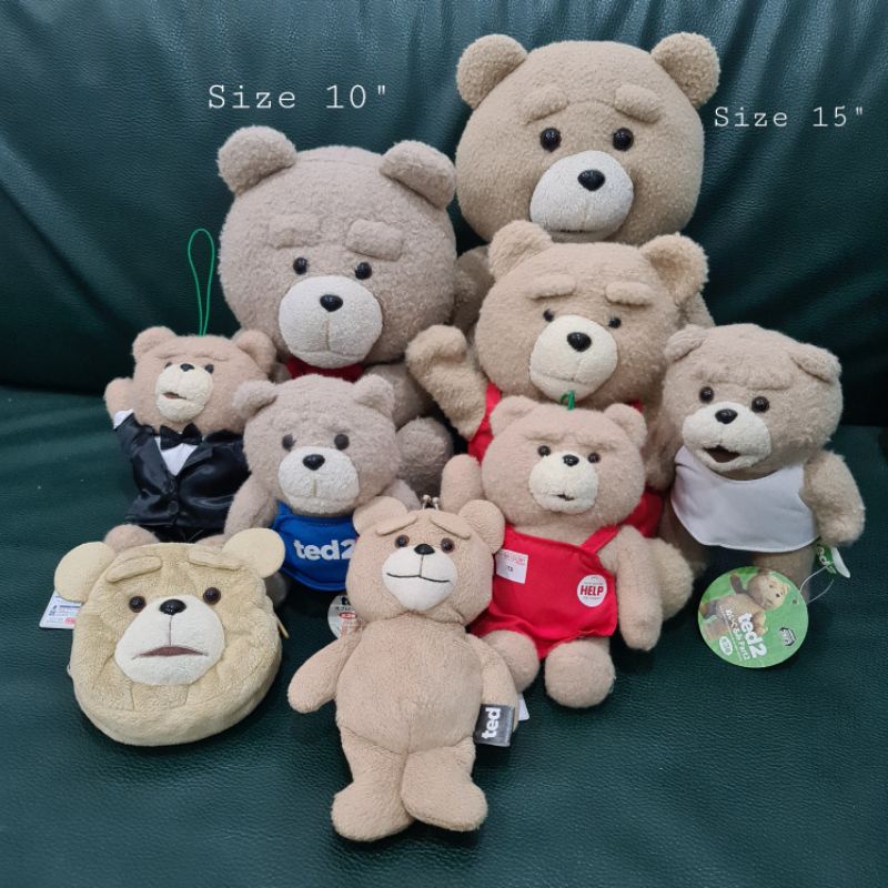 🧸พวงกุญแจ ตุ๊กตาหมี หมีเทด เทด Ted งานญี่ปุ่น ไซส์เล็ก 4"- 8"