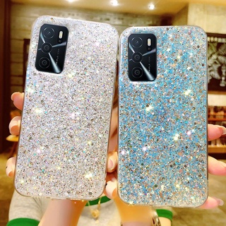 เคสโทรศัพท์ OPPO A16 New 2021 เลื่อมประกายเพชร เคสกันกระแทก เคส ออปโป้ OPPO A16 2021 เคสโทรศัพท์นุ่มเงา Phone Cover Case