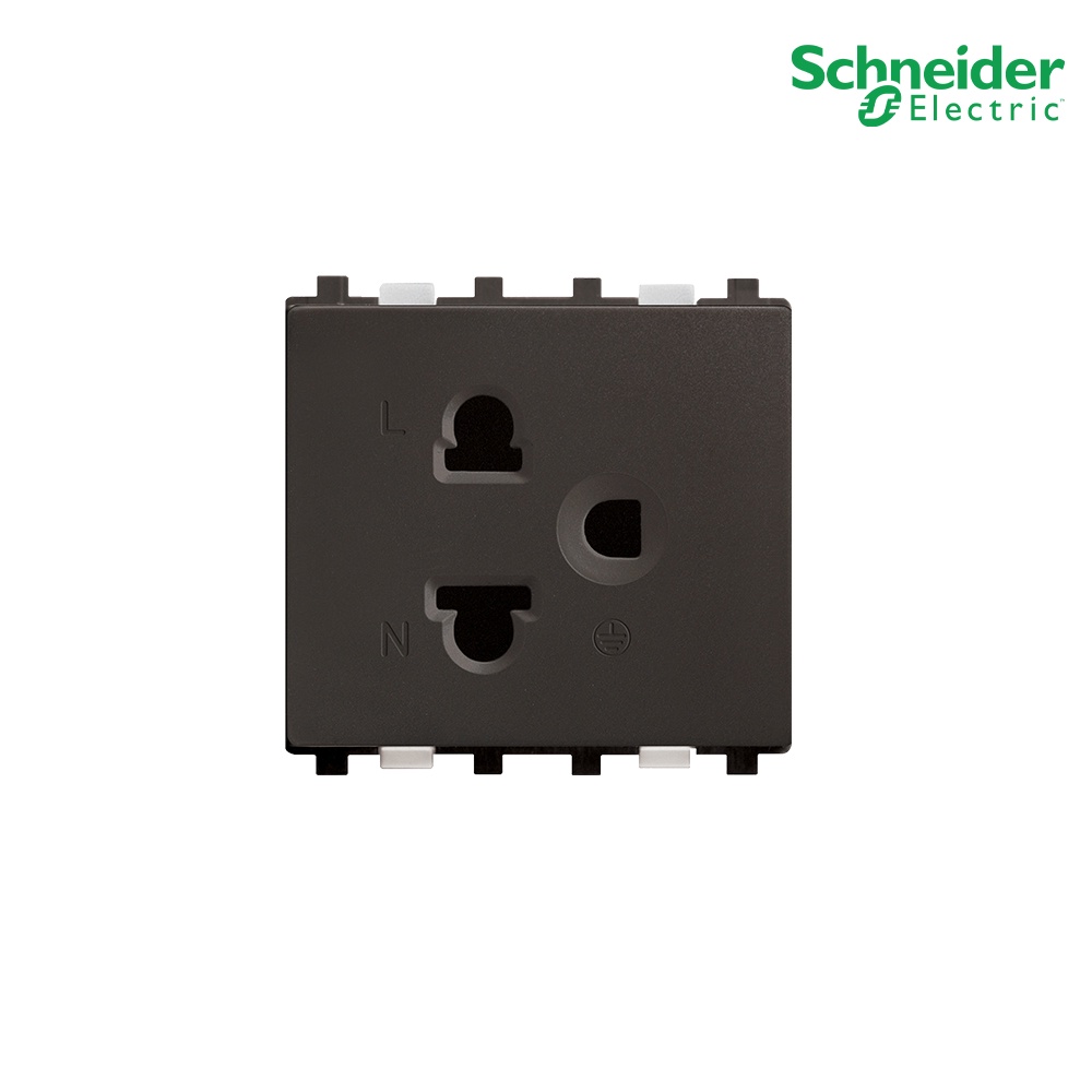 Schneider Electric เต้ารับเดี่ยว 3 ขา พร้อมม่านนิรภัย