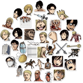 สติ๊กเกอร์ลายการ์ตูน Attack On Titan Anime กันน้ํา 40 ชิ้น