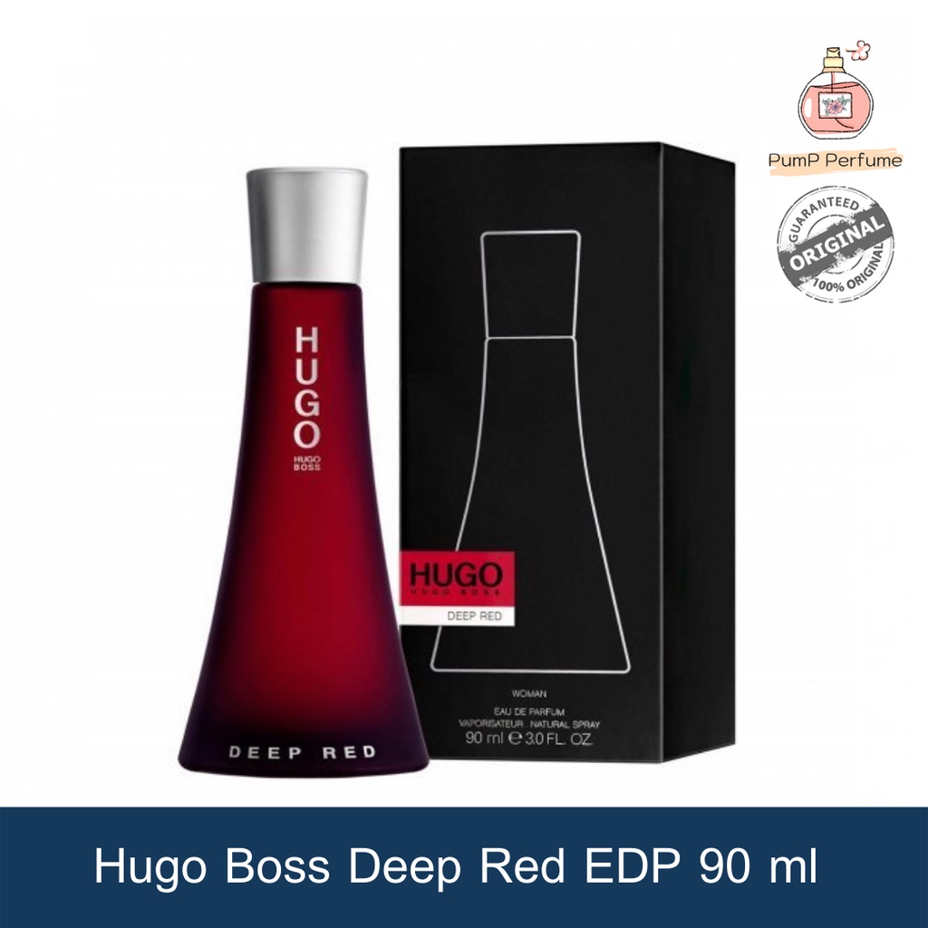 🔥ส่งฟรี+10% Coin Cashback🔥น้ำหอมผู้หญิง hugo boss deep red for women edp 90ml.