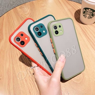 เคสโทรศัพท์ Xiaomi 11 Lite 5G NE 11T Pro Redmi 10 Casing Camera Lens Protection Luxury Transparent Matte PC Back Cover เคส Mi11T 11TPro Mi 11Lite 5G NE Phone Case