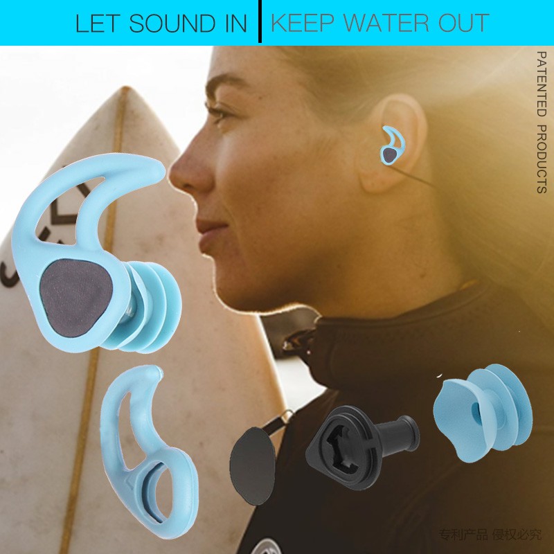 ที่อุดหูว่ายน้ำ Swimming Ear Plugs Soft Silicone Sound Waterproof