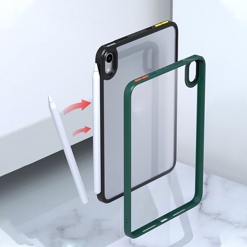สําหรับ iPad Mini 6 เคสหรูหรา บางเฉียบ กันกระแทก TPU + อะคริลิค ป้องกัน ฝาหลัง ใส