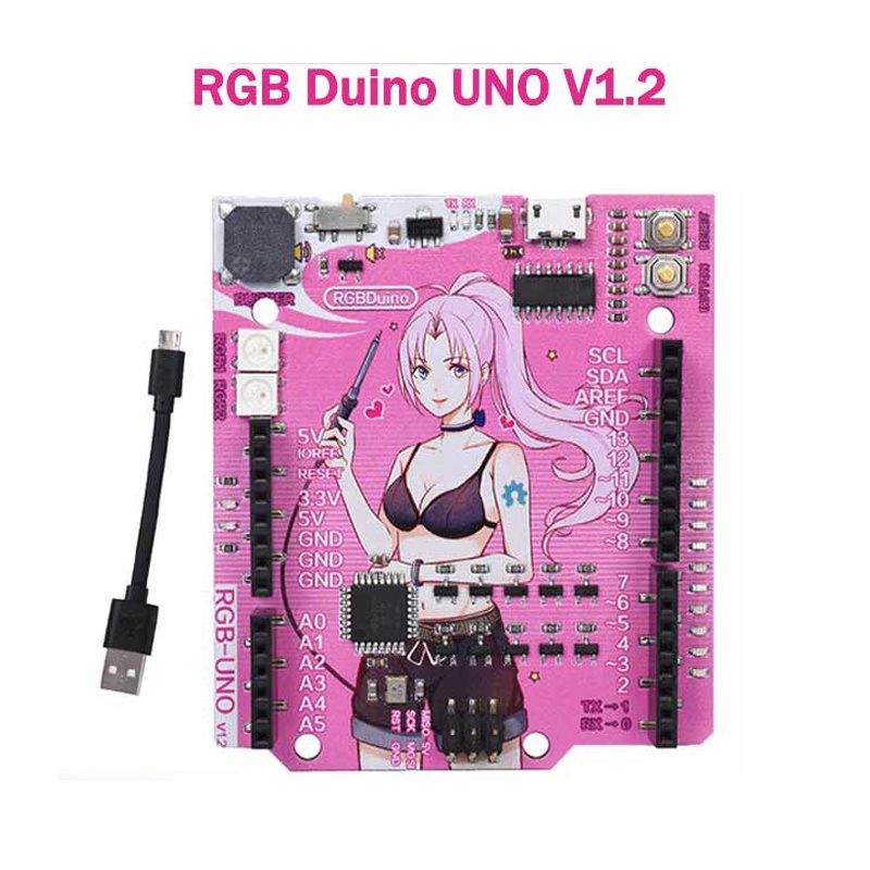 RGBDuino UNO V1.2 Jenny Development Board ATmega328P Chip CH340C VS Arduino UNO R3 Upgrade For Raspb