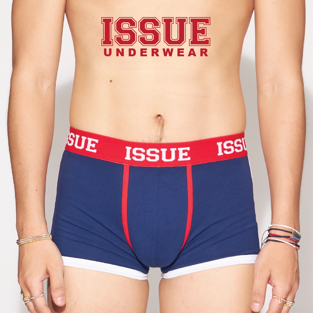 Exclusive ISSUE UNDERWEAR  Trunk Fashion กางเกงชั้นในชาย แฟชั่น สีน้ำเงิน